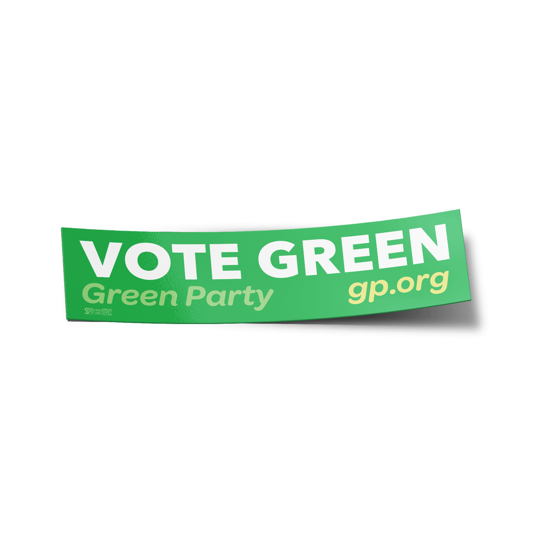 Vote Green Bumper Sticker Pack