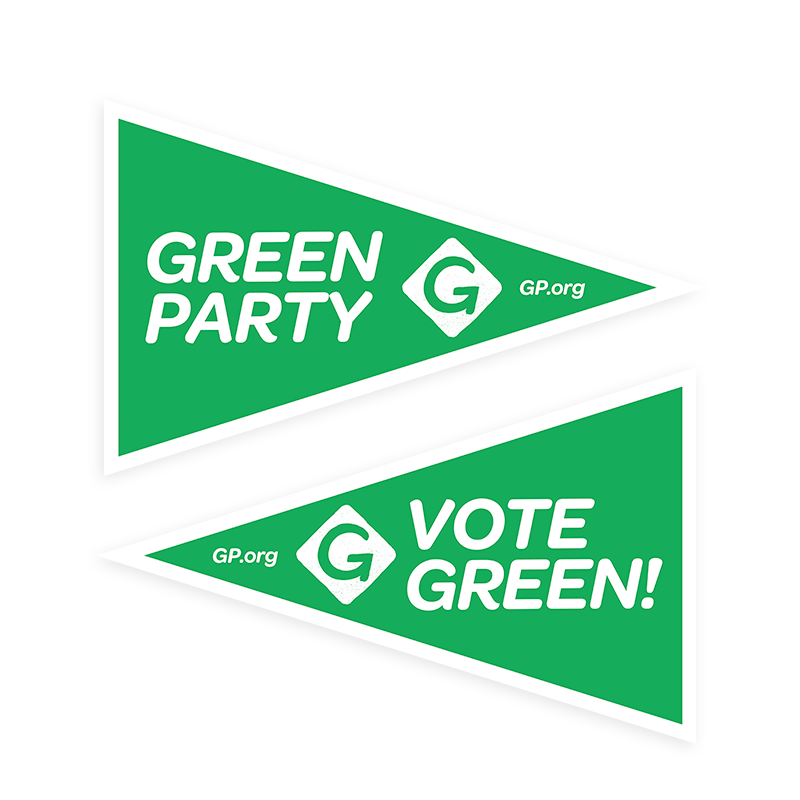 Green Party Diamond Pennant - Download